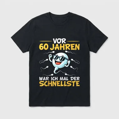 60. Geburtstag Mann Frau T-Shirt 0186 – Klassisches T-Shirt in Schwarz