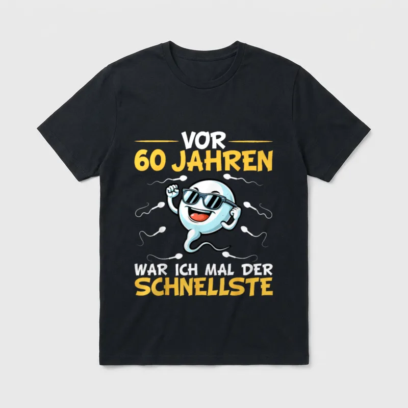 60. Geburtstag Mann Frau T-Shirt 0186 – Klassisches T-Shirt in Schwarz