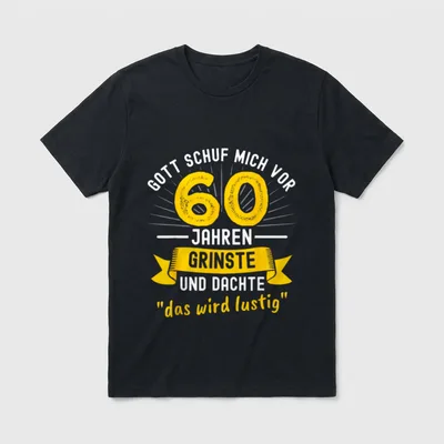 Gott Schuf Mich Vor T-Shirt – Klassisches T-Shirt in Schwarz