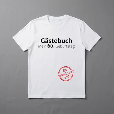 60. Geburtstag Mann Frau T-Shirt 0189 – Klassisches T-Shirt in Schwarz