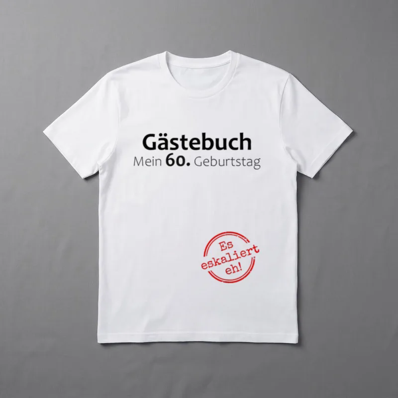 60. Geburtstag Mann Frau T-Shirt 0189 – Klassisches T-Shirt in Schwarz