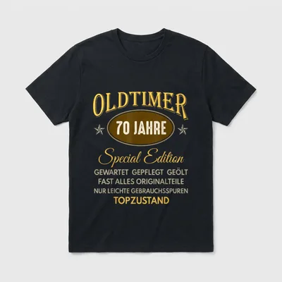 70. Geburtstag Mann Frau 70. Geburtstag & älter T-Shirt – Klassisches T-Shirt in Schwarz