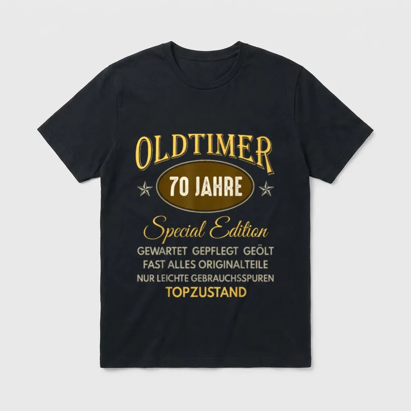 70. Geburtstag Mann Frau 70. Geburtstag & älter T-Shirt – Klassisches T-Shirt in Schwarz