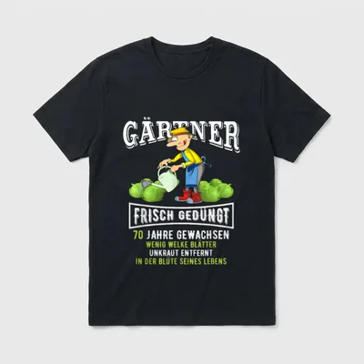 70. Geburtstag Mann lustig Gärtner T-Shirt – Klassisches T-Shirt in Schwarz