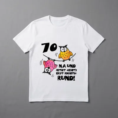 Lustige 70 Jahre Deko T-Shirt – Klassisches T-Shirt in Schwarz