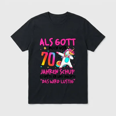 70 Geburtstag Frauen 70 Jahre T-Shirt – Klassisches T-Shirt in Schwarz