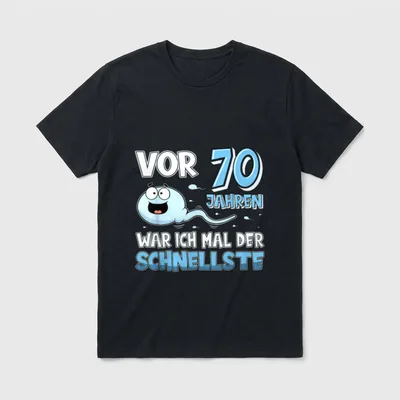 Vor 70 Jahren war T-Shirt – Klassisches T-Shirt in Schwarz