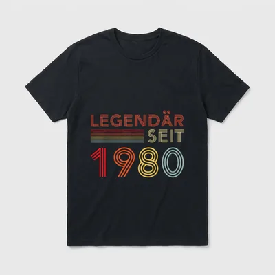 1980 Geburtstag Mann 45 Dekoration T-Shirt – Klassisches T-Shirt in Schwarz