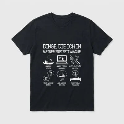 Freizeit Angeln Fischen Lustiger T-Shirt – Klassisches T-Shirt in Schwarz