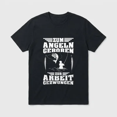 Angler Lustig Arbeit Fisch T-Shirt – Klassisches T-Shirt in Schwarz