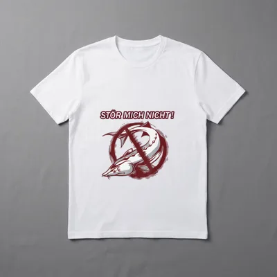 Stör Mich Nicht witziger T-Shirt – Stör im Verbotszeichen mit Schriftzug „Stör mich nicht!“ – Klassisches T-Shirt in Schwarz