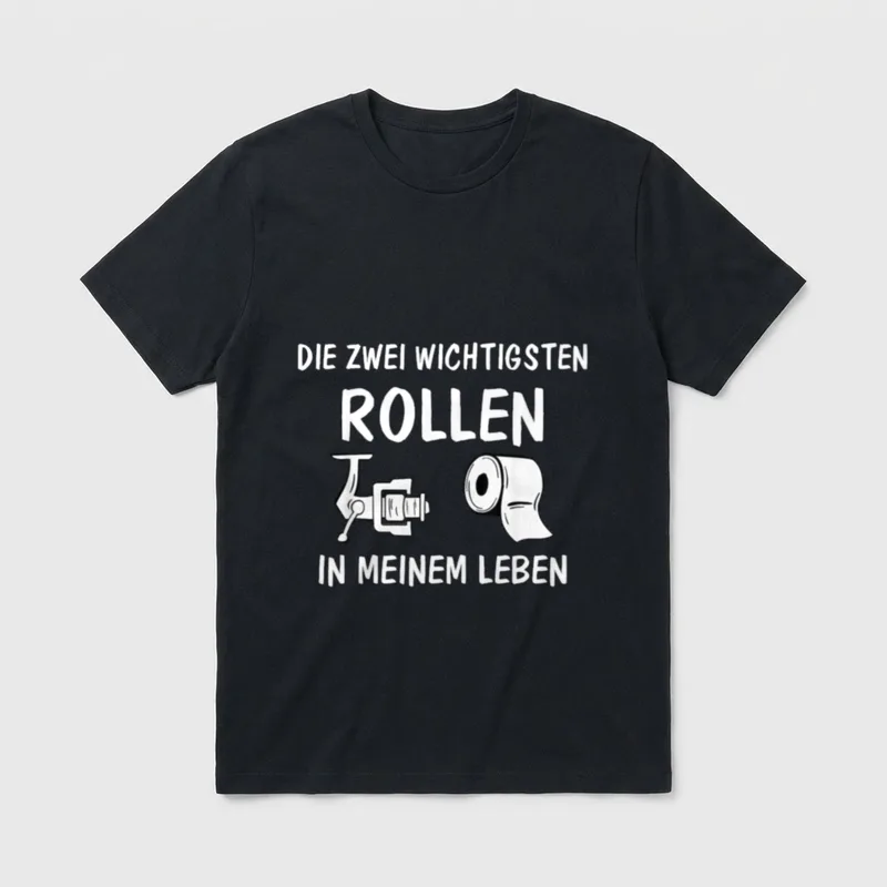 Angler Spruch Lustig Angelrolle T-Shirt – Klassisches T-Shirt in Schwarz