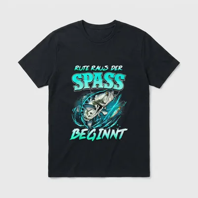 Rute Raus Der Spass Beginnt T-Shirt – Klassisches T-Shirt in Schwarz