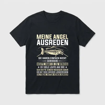 Fischer Lustiges Angeln Meine T-Shirt – Klassisches T-Shirt in Schwarz