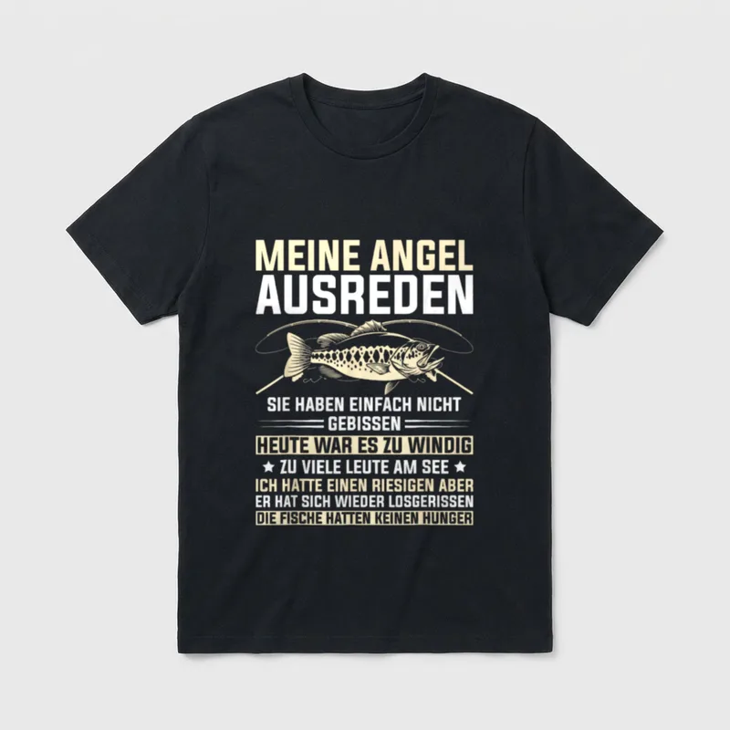 Fischer Lustiges Angeln Meine T-Shirt – Klassisches T-Shirt in Schwarz