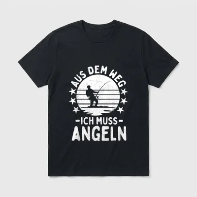 Angler Fischer Spruch lustig Männer T-Shirt – Klassisches T-Shirt in Schwarz