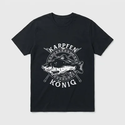Lustiges Karpfen Angeln Angler T-Shirt – Klassisches T-Shirt in Schwarz
