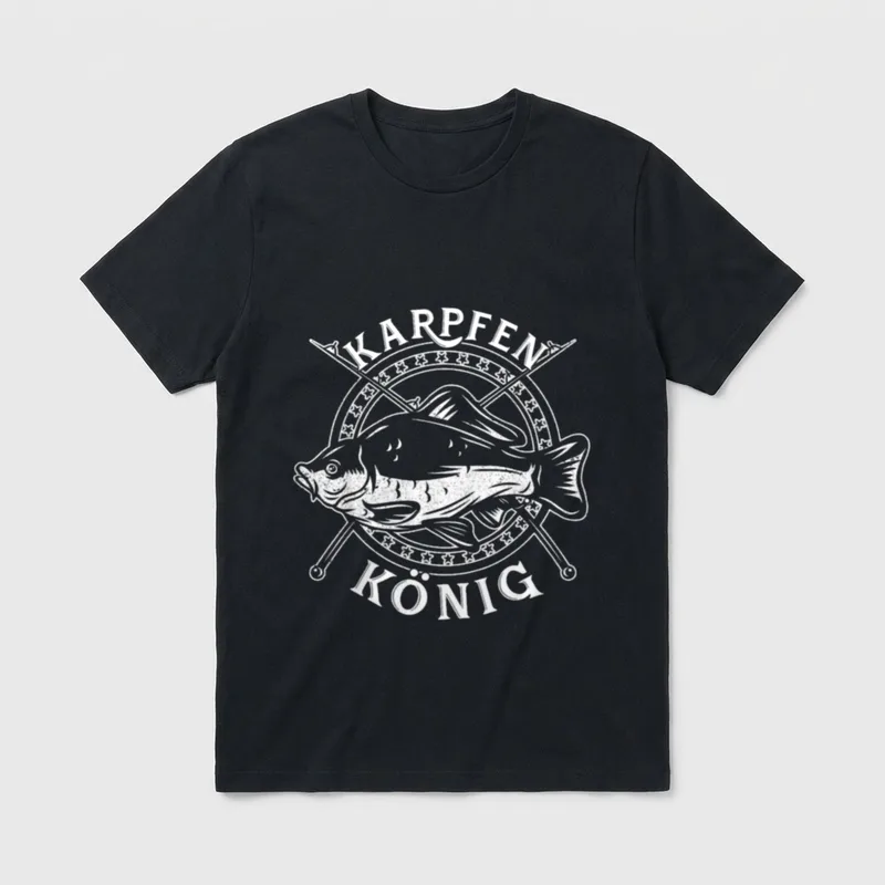 Lustiges Karpfen Angeln Angler T-Shirt – Klassisches T-Shirt in Schwarz