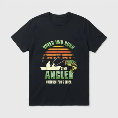 Lustig Fischer Angel Ausrüstung T-Shirt – Klassisches T-Shirt in Schwarz