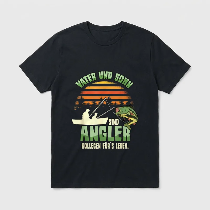 Lustig Fischer Angel Ausrüstung T-Shirt – Klassisches T-Shirt in Schwarz