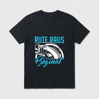 lustiges Angeln T-Shirt – Klassisches T-Shirt in Schwarz