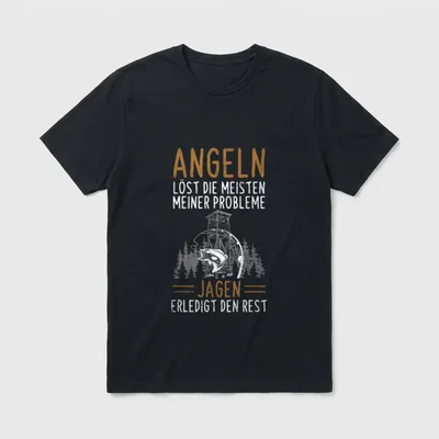 Jäger Angler Jagd Angel T-Shirt – Klassisches T-Shirt in Schwarz