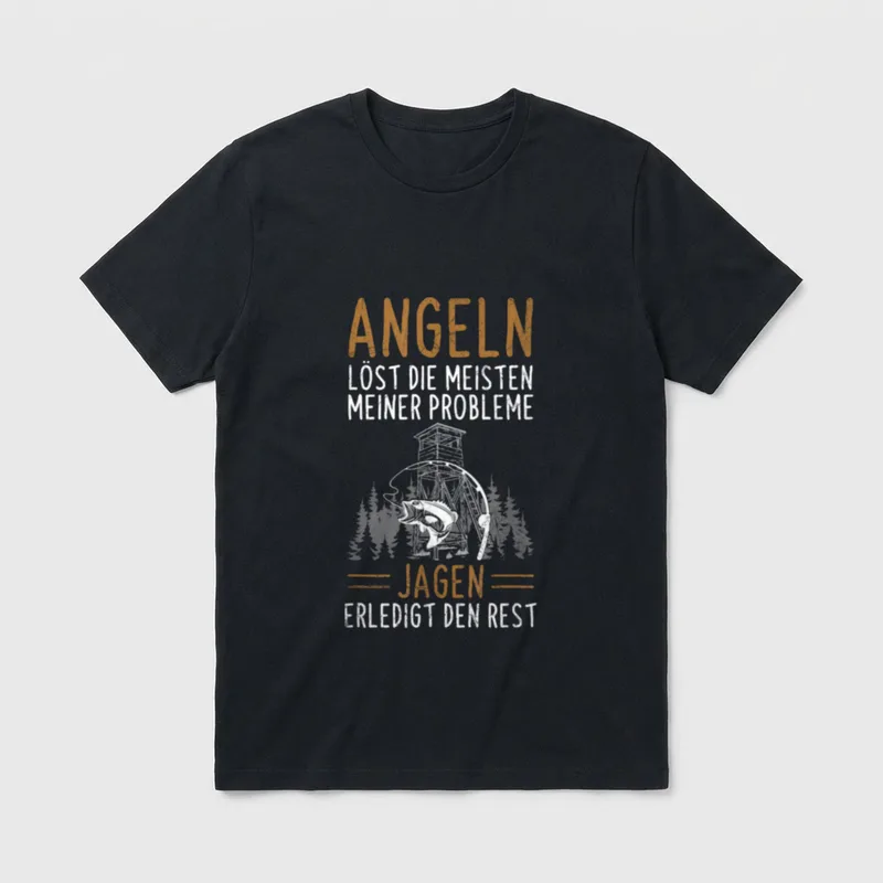 Jäger Angler Jagd Angel T-Shirt – Klassisches T-Shirt in Schwarz