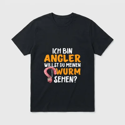 Fischer lustiger Angel Spruch T-Shirt – Klassisches T-Shirt in Schwarz