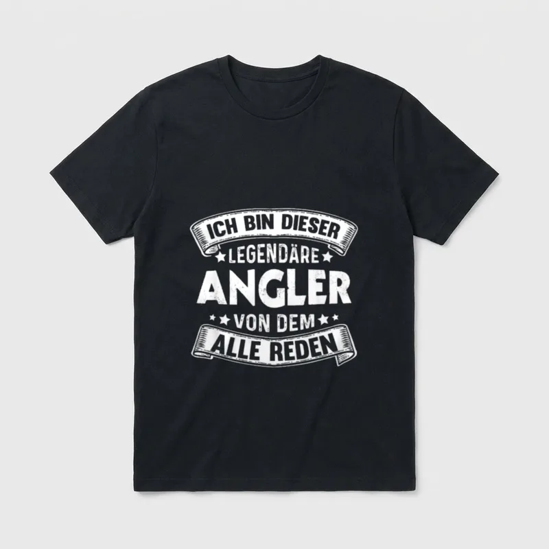 Angeln Fischer Legende Fischen T-Shirt – Klassisches T-Shirt in Schwarz