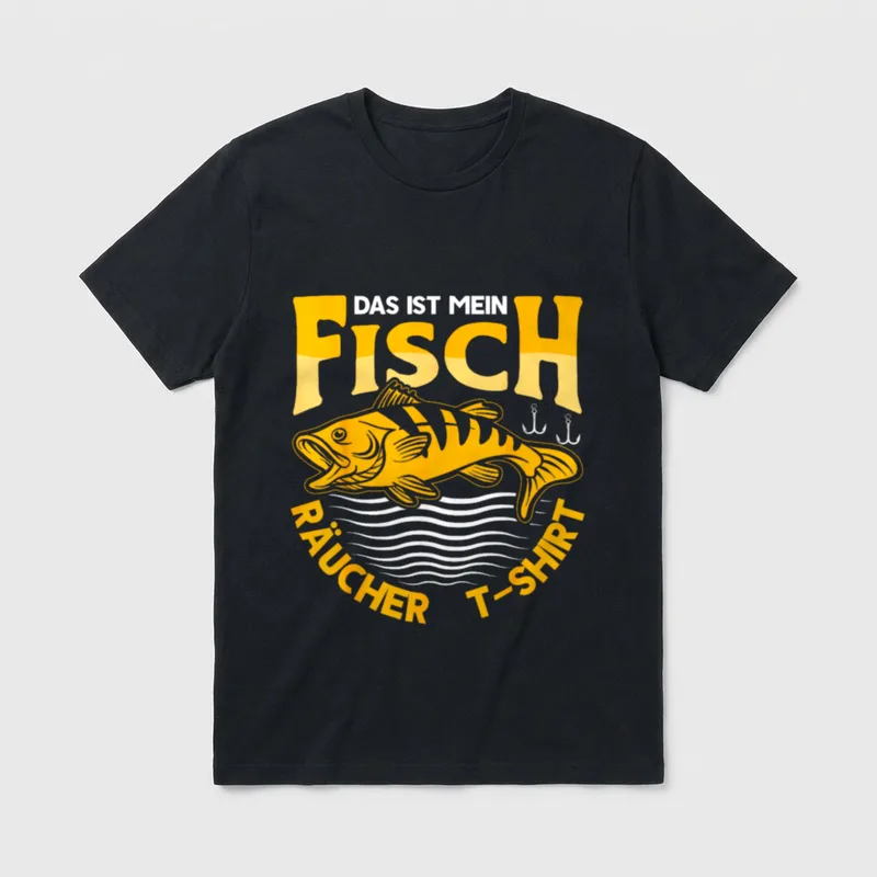 Angeln Spruch Angler Fisch T-Shirt – Klassisches T-Shirt in Schwarz