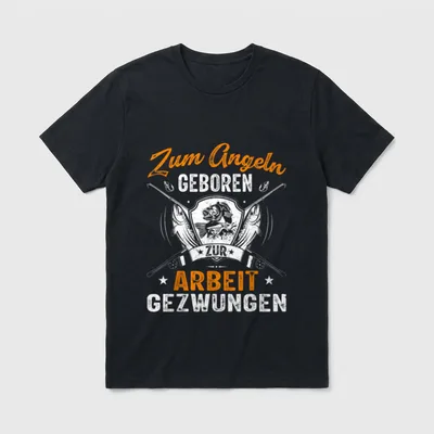 Angler Angelspruch Zum Angeln T-Shirt – Klassisches T-Shirt in Schwarz