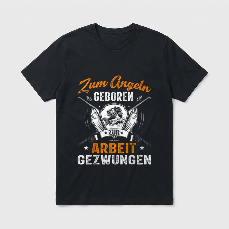 Angler Angelspruch Zum Angeln T-Shirt – Klassisches T-Shirt in Schwarz