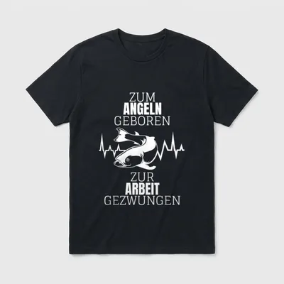 Zum Angeln Geboren T-Shirt – Klassisches T-Shirt in Schwarz