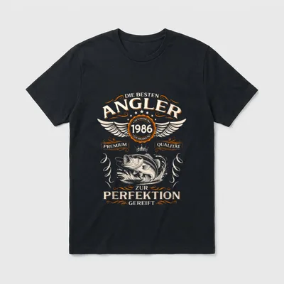 40. Geburtstag Mann Angler T-Shirt – Klassisches T-Shirt in Schwarz