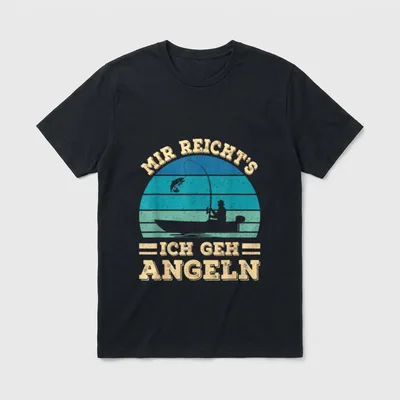 Mir Reicht's Ich Geh Angeln T-Shirt – Klassisches T-Shirt in Schwarz