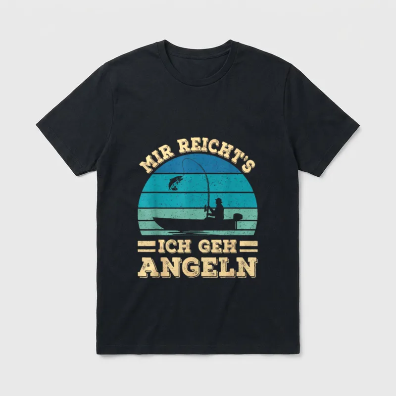 Mir Reicht's Ich Geh Angeln T-Shirt – Klassisches T-Shirt in Schwarz