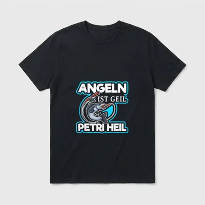 Angeln Ist Geil Petri T-Shirt – Klassisches T-Shirt in Schwarz