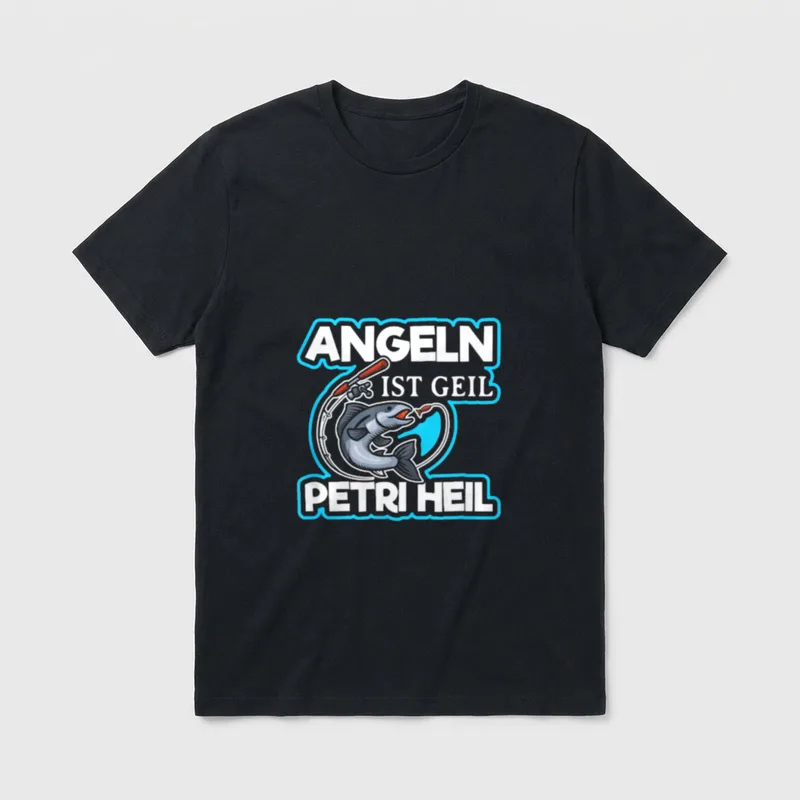 Angeln Ist Geil Petri T-Shirt – Klassisches T-Shirt in Schwarz