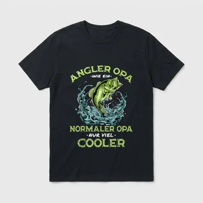 Lustiger Spruch für cooles Angler T-Shirt – Klassisches T-Shirt in Schwarz