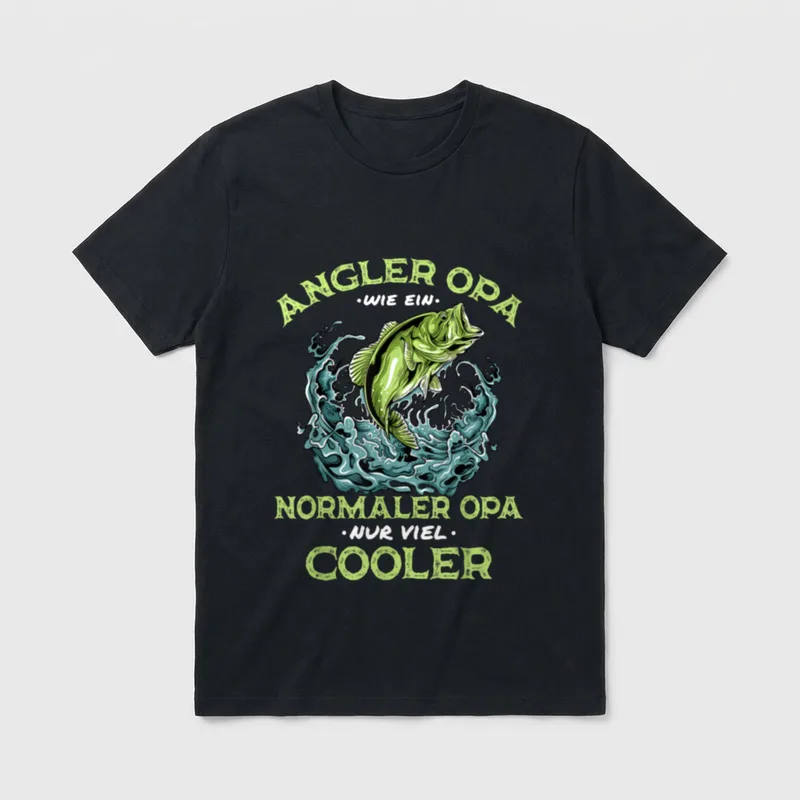 Lustiger Spruch für cooles Angler T-Shirt – Klassisches T-Shirt in Schwarz