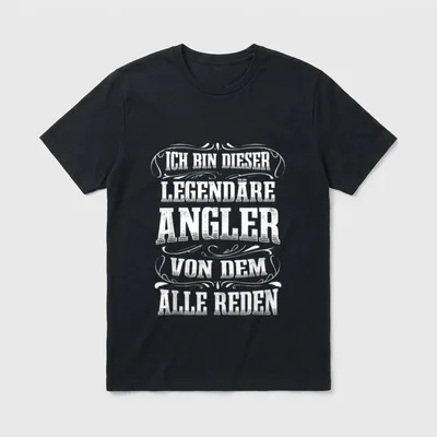 Angler Legende Angeln Angelrute Lustiges T-Shirt – Klassisches T-Shirt in Schwarz