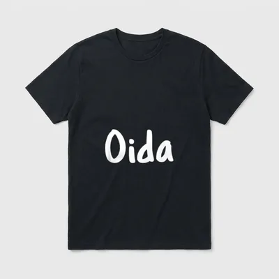OIDA Österreich Bayern bayrisch T-Shirt – Schriftzug „Oida“ in weißer Handschrift – Klassisches T-Shirt in Schwarz
