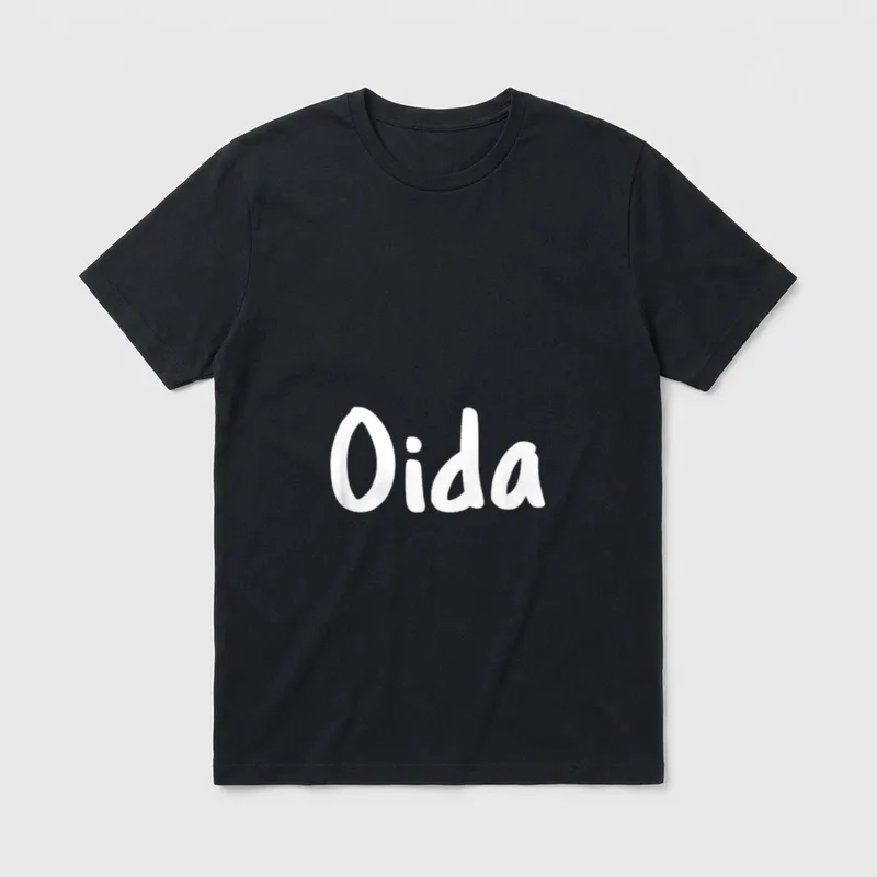 OIDA Österreich Bayern bayrisch T-Shirt – Schriftzug „Oida“ in weißer Handschrift – Klassisches T-Shirt in Schwarz