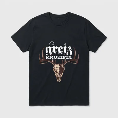 Greiz Kruzifix lustige Sprüche T-Shirt – Klassisches T-Shirt in Schwarz