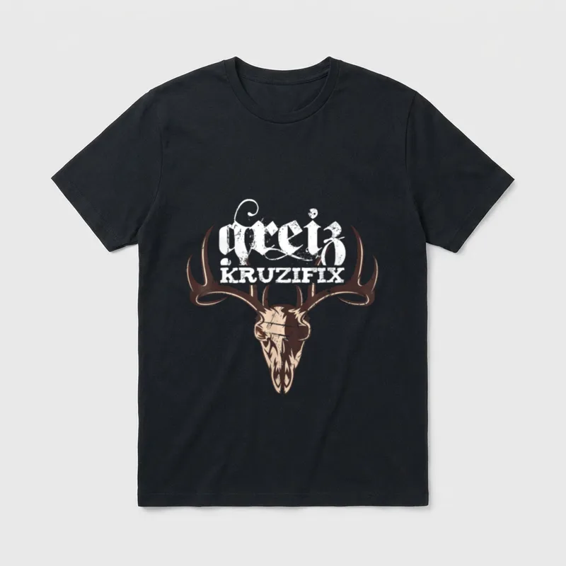 Greiz Kruzifix lustige Sprüche T-Shirt – Klassisches T-Shirt in Schwarz