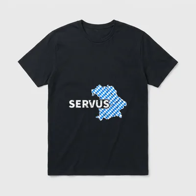 Servus Bayern Spruch Bayrisch T-Shirt – Klassisches T-Shirt in Schwarz