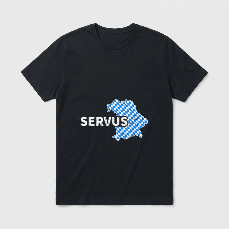 Servus Bayern Spruch Bayrisch T-Shirt – Klassisches T-Shirt in Schwarz