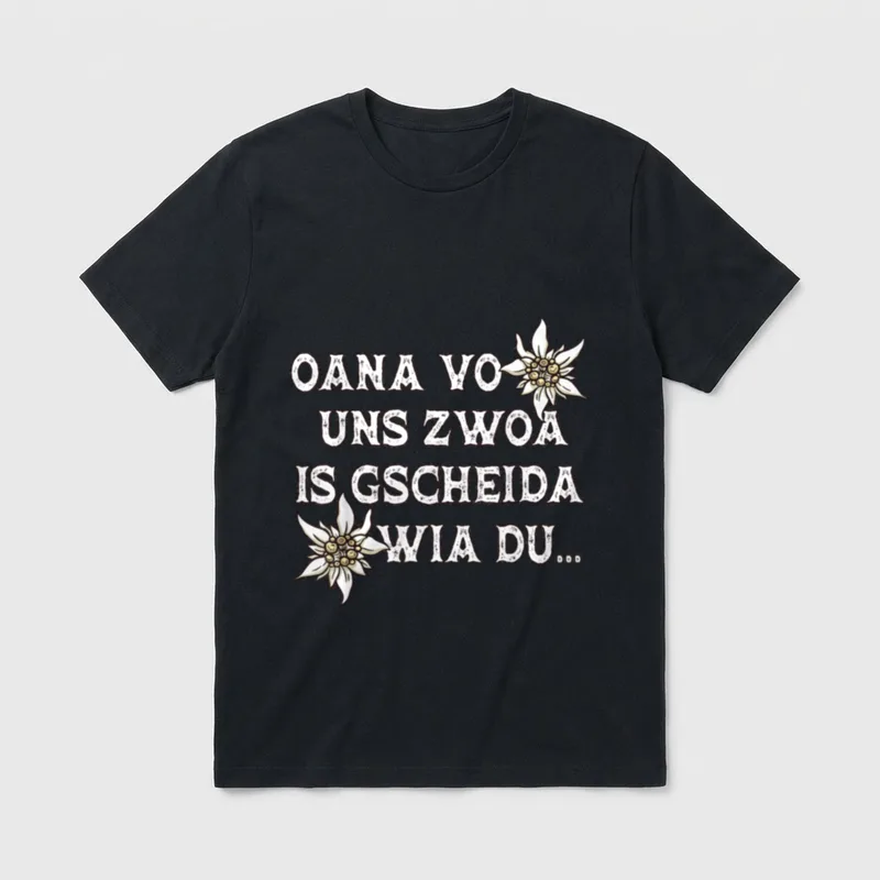 Lustige Bayrische Tracht Sprüche T-Shirt – Klassisches T-Shirt in Schwarz