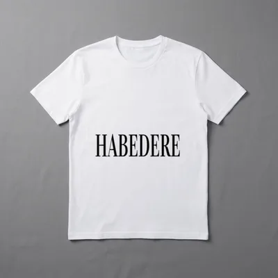 Habedere Bayrischer Gruß Dialekt T-Shirt – Schriftzug „HABEDERE“ in schwarzer Serifenschrift – Klassisches T-Shirt in Schwarz