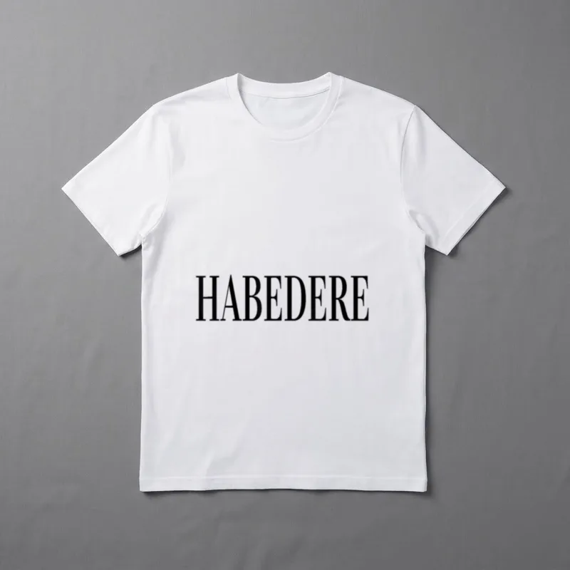 Habedere Bayrischer Gruß Dialekt T-Shirt – Schriftzug „HABEDERE“ in schwarzer Serifenschrift – Klassisches T-Shirt in Schwarz